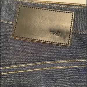 Size 31 Wings + Horns Raw Denim Blue Jeans - New